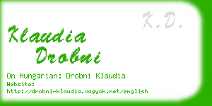 klaudia drobni business card